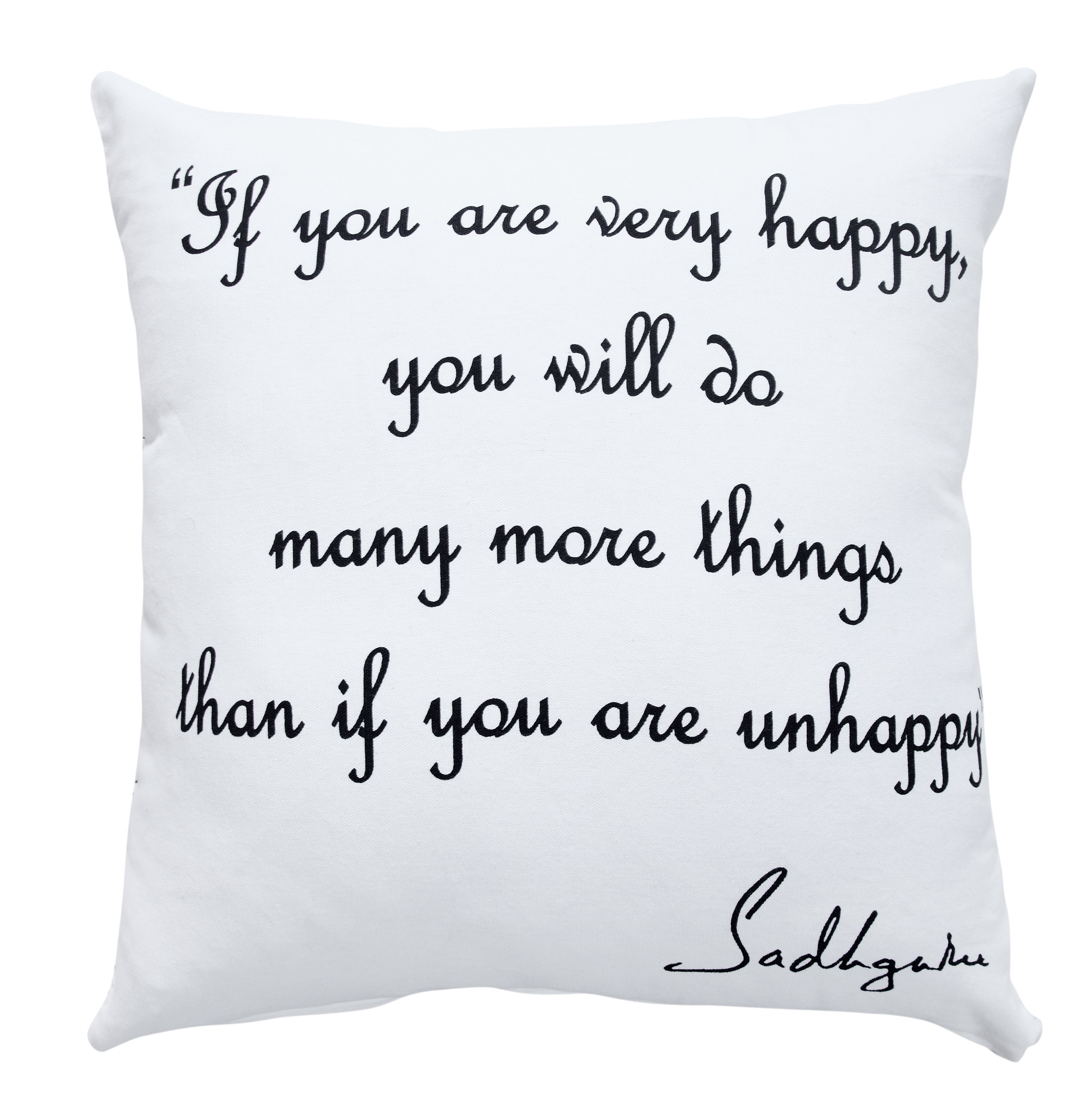 Happiness Inspirational Throw Pillow