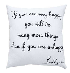 Happiness Inspirational Throw Pillow