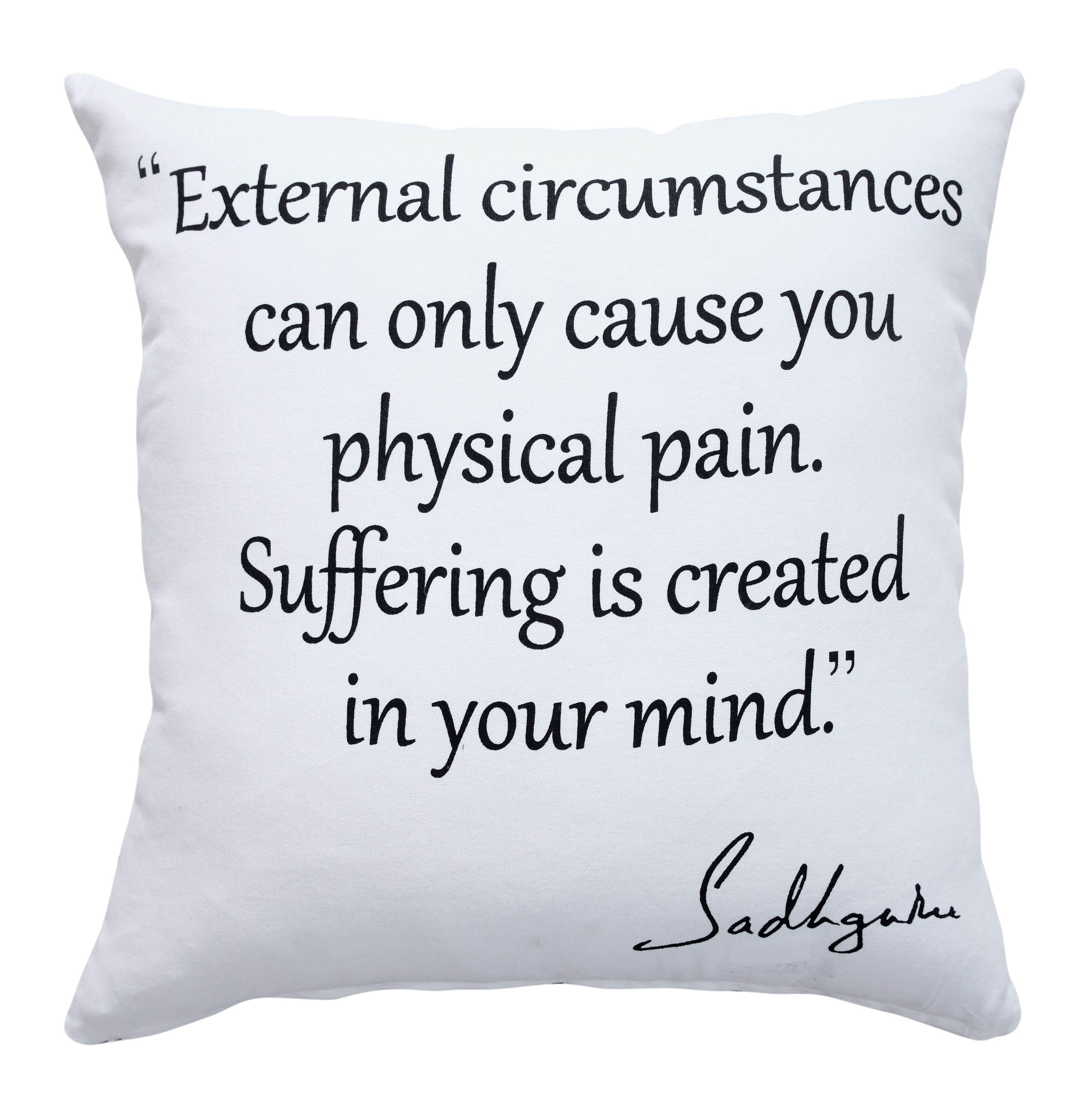 Internal Happiness Inspirational Throw Pillow