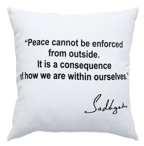 Peace Inspirational Quote Pillow